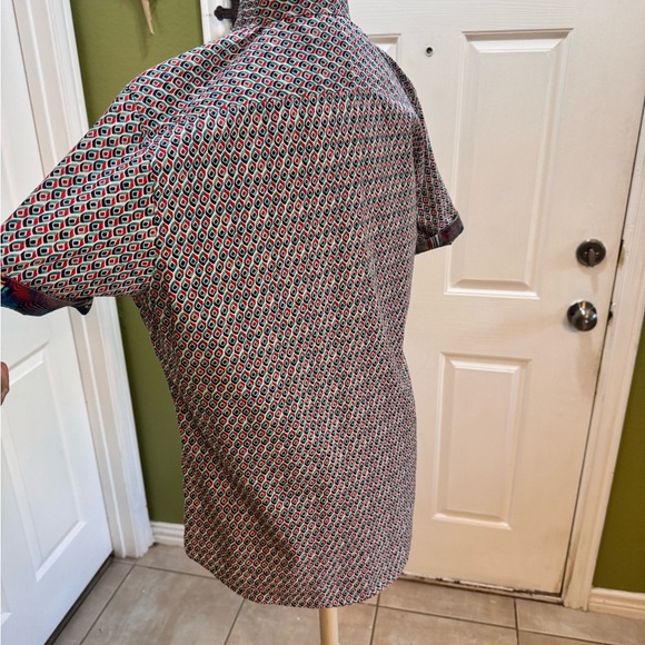 Robert Graham Red and Blue Casual Button Down Shirt - Picture 7 of 16